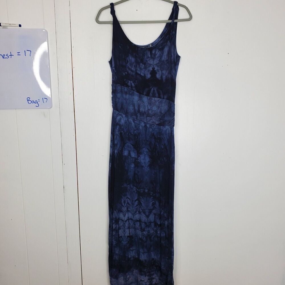 Tahari Womens Maxi Dress Galaxy Tie Dye Resort Vacation Hippie Grunge Dark S